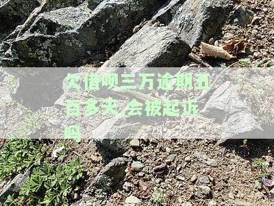 借呗逾期3万会被起诉吗，逾期3万？借呗是否会被起诉？你需要知道的一切！