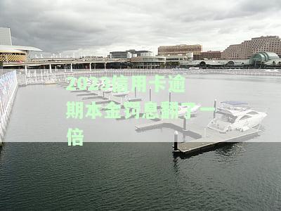 2023信用卡逾期本金罚息翻了一倍