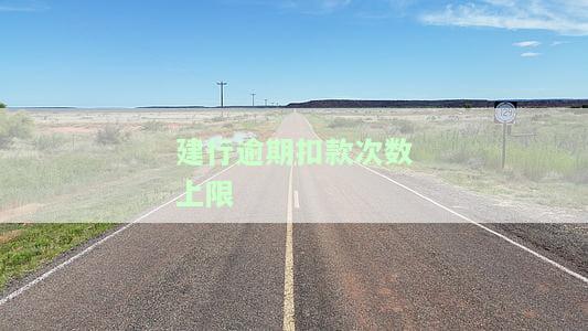 建行逾期扣款次数上限怎么办，解决建行逾期扣款次数上限问题的步骤