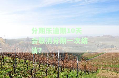 分期乐逾期十天会要求一次性全还清吗，解答疑惑：分期乐逾期十天，是否会被要求一次性全还清？