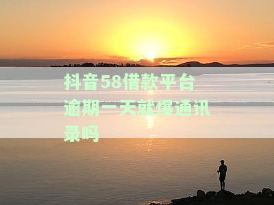 抖音58借款平台逾期一天就爆通讯录吗安全吗，抖音58借款平台逾期一天是否会爆通讯录？安全性如何？