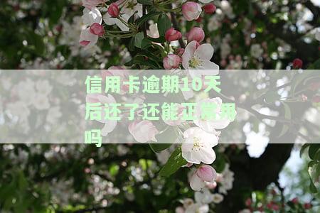信用卡逾期10天后全额还款，能否恢复正常使用？