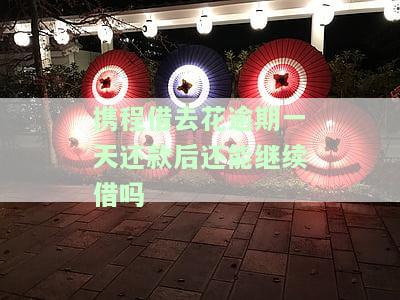 携程借去花逾期一天还款后还能继续借吗-携程借去花逾期一天还款后还能继续借吗