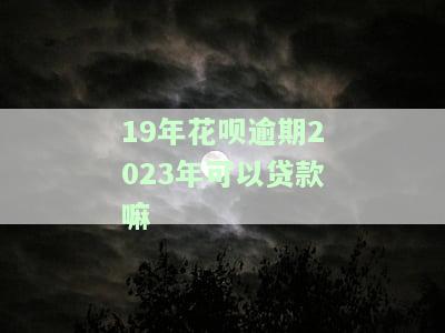 19年花呗逾期2023年可以贷款吗？解决方案与影响分析