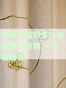 分期乐逾期一次后多久能继续使用？逾期影响征信、能否再借解析
