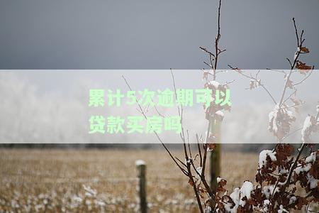 逾期超过5次还能买房吗，逾期超5次，是否影响购房资格？