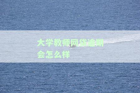 大学教师网贷逾期会有什么后果？