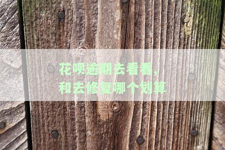 花呗逾期去看看,和去修复哪个划算