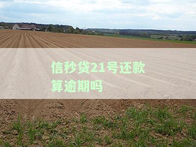 信秒贷21号还款算逾期吗，【信秒贷】21号还款是否算逾期？你需要知道的事