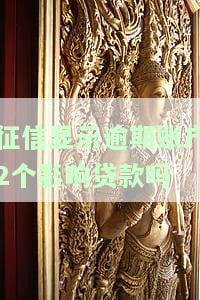 征信显示逾期账户2个影响贷款吗-征信显示逾期账户2个影响贷款吗怎么办