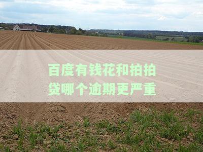 百度有钱花和拍拍贷哪个逾期更严重-百度有钱花和拍拍贷哪个逾期更严重一些
