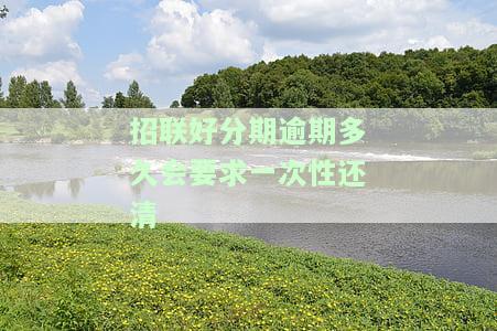 招联逾期多久会要求一次性还清-招联好申请吗