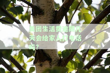 美团生活费逾期会联系家人吗，美团生活费逾期是否会联系家人？你需要知道的事