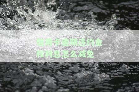 欠信用卡违约金怎么减免，如何申请信用卡违约金减免？