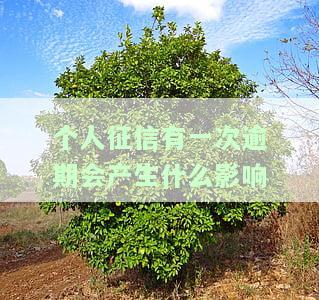 个人征信有一次逾期，如何处理？影响贷款吗？