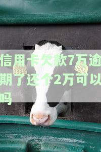 信用卡欠款7万逾期了还个2万可以吗，信用卡欠款7万已逾期，还2万可行吗？