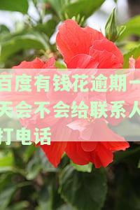 百度有钱花逾期一天会不会给联系人打电话
