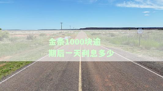 金条逾期一天利息多少？影响大吗？严重逾期会有何后果？