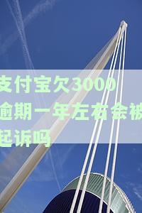 支付宝欠3000逾期一年右会被起诉吗？真实经历分享！