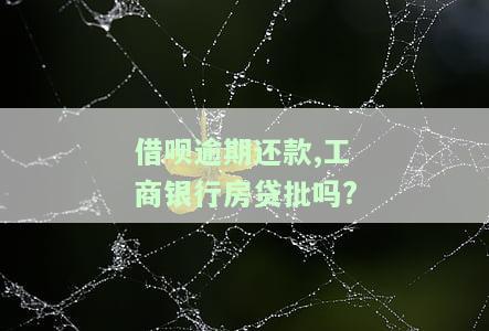 借呗影响工商银行房贷吗，借呗使用情况是否会影向工商银行的房贷申请？