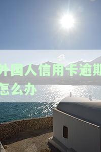 外国人信用卡逾期怎么办理，如何处理外国人信用卡逾期问题？