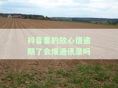 抖音放心借逾期一天会怎样？亲身经历告诉你还款晚一天的后果