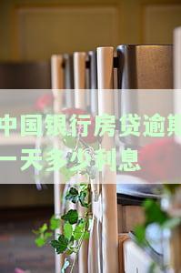 中国银行住房贷款逾期一天有罚息吗？如何计算及影响信用、还款和上征信情况？