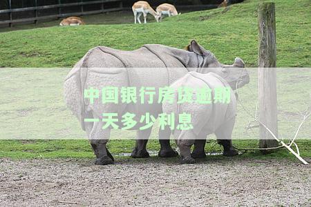 中国银行房贷逾期一天多少利息