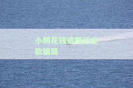 小鹅花钱逾期要求全额还款，警示：小鹅花钱逾期，需全额还款！