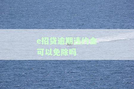 'e招贷逾期了可以协商吗？e招贷逾期会坐牢吗？e招贷还不起了可以协商吗？'