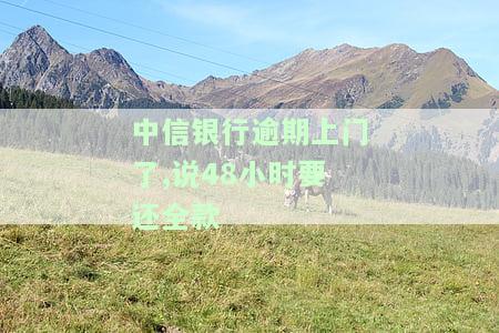中信银行逾期上门了,说48小时要还全款是真的吗，中信银行逾期催收：上门催讨并要求48小时内还清全款，真实情况如何？