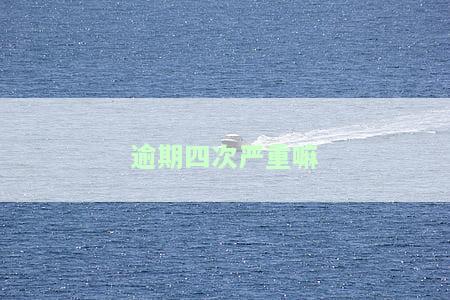 逾期四次有什么影响，逾期四次的影响：你需要了解的后果