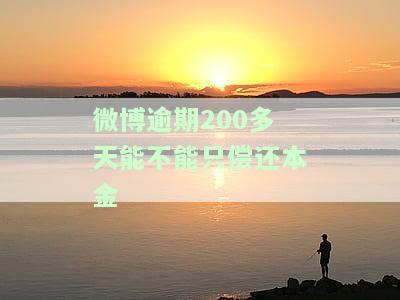 微博逾期200多天能不能只偿还本金