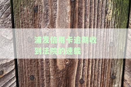 被浦发银行信用卡起诉多久收到传票，浦发银行信用卡诉讼：从起诉到收到传票的时间预计多久？