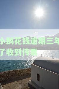 小鹅花钱逾期三年了收到传票