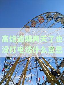 高炮逾期两天了也没打电话什么意思啊，高炮逾期两天未接电话，平台有何意图？