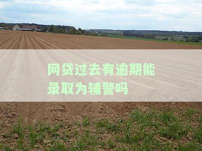 网贷逾期会影响辅警录取吗？