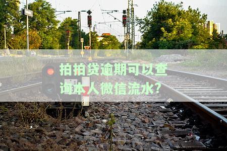 拍拍贷逾期能否查询本人微信流水？安全吗？会找当地第三方公司吗？