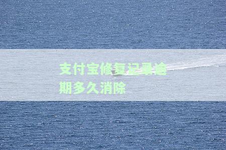 支付宝修复逾期记录多久生效？作用、影响及可修复期限全面解析