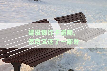 建设银行卡逾期还款：还了一部分款后能否继续使用？