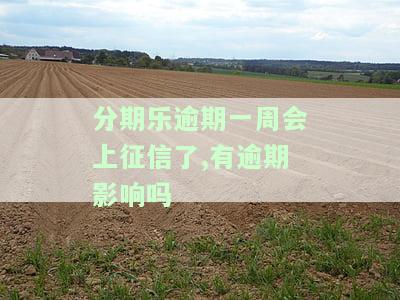 分期乐逾期一周会上征信了,有逾期影响吗