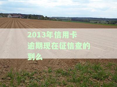 2013年信用卡逾期现在征信查的到么