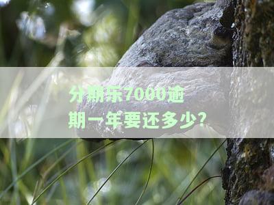 分期乐借6000逾期一年未还现在要还10000多，逾期欠款后果