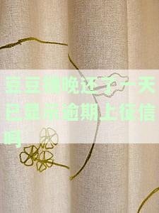 豆豆钱晚了一天还款上征信吗，会影响再次借款吗