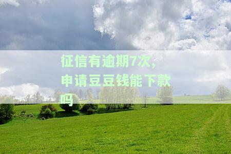 征信有逾期7次,申请豆豆钱能下款吗安全吗？