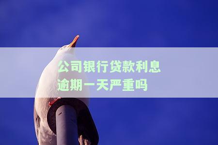 公司银行贷款利息了一天，如何处理？