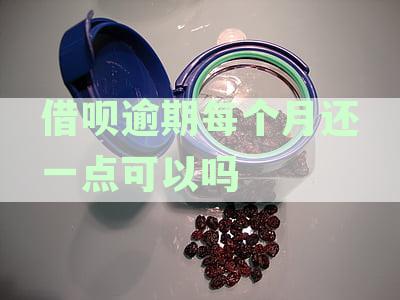 借呗逾期每个月还一点可以吗