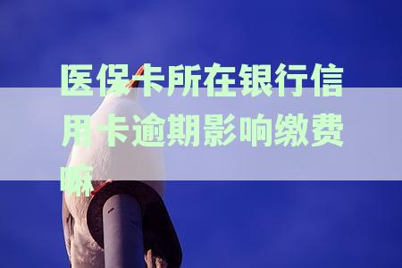 医保卡所在银行信用卡逾期影响缴费嘛怎么办？