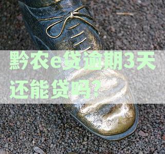 黔农e贷逾期一天影响征信吗，应对方法