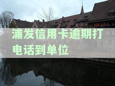浦发信用卡逾期打电话到单位